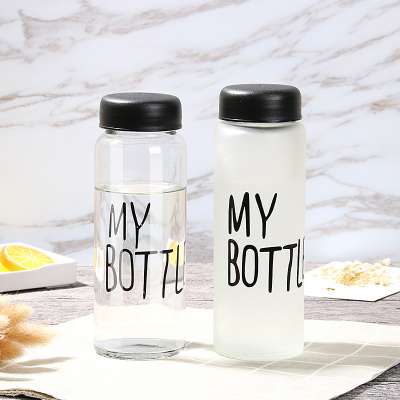 500 ml  Transparent Sports Water Bottle BPA Free Tritan Reusable Leak Proof Plastic Drink Bottle